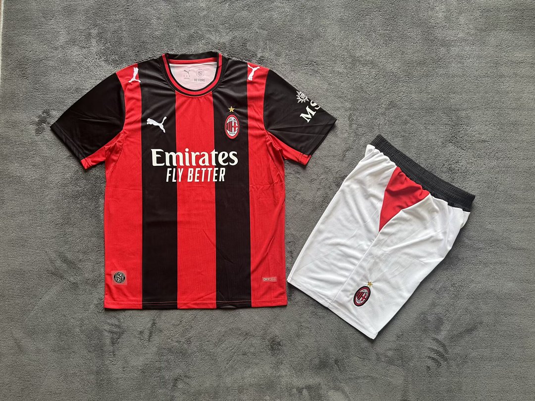 Kids-AC Milan 26/27 Home Soccer Jersey